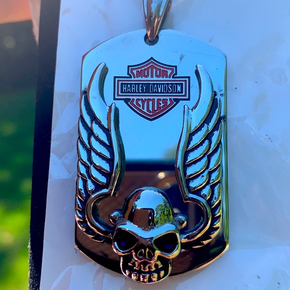 New Stainless Steel Harley Davidson Pendant - Picture 2 of 7